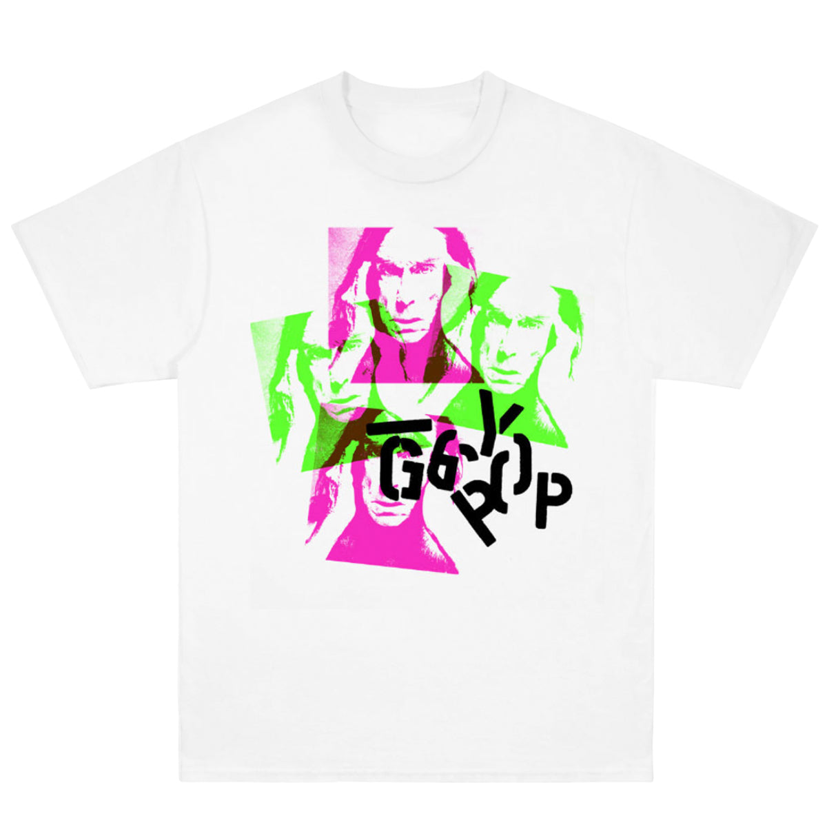 IGGY POP Photo Collage White T-Shirt