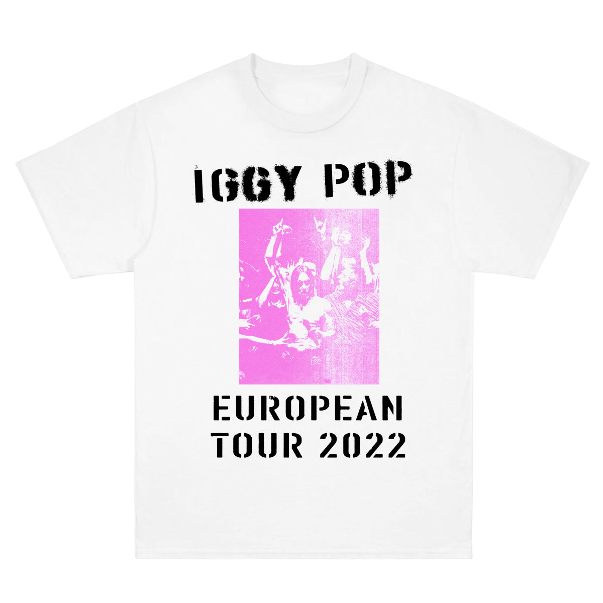 IGGY POP Euro Tour 2022 Print White T-Shirt