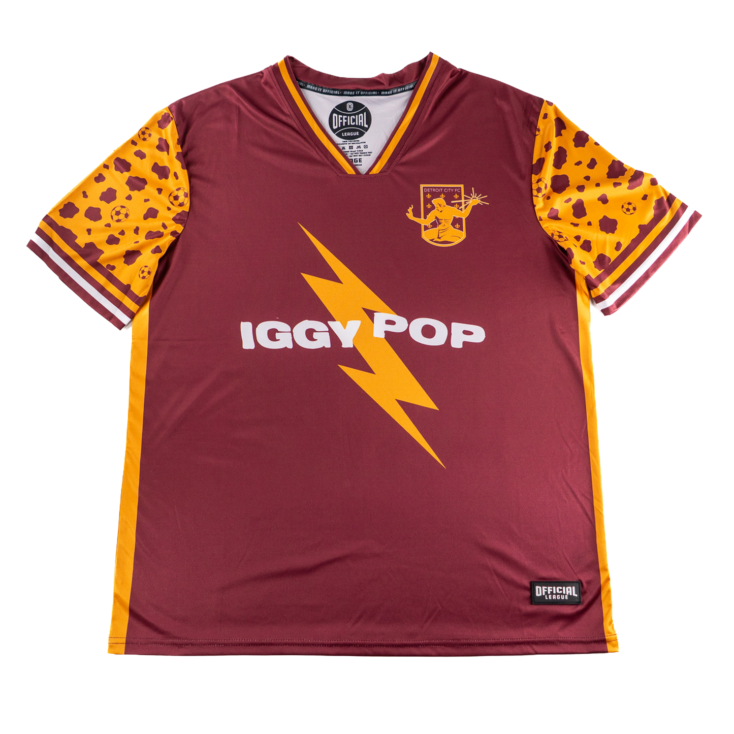 [ Iggy Pop x Detroit City FC ] Street Walking Cheetah Jersey